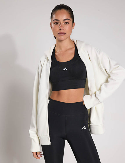 adidas ALL SZN Fleece Full-Zip Hoodie - Off Whiteimages3- The Sports Edit