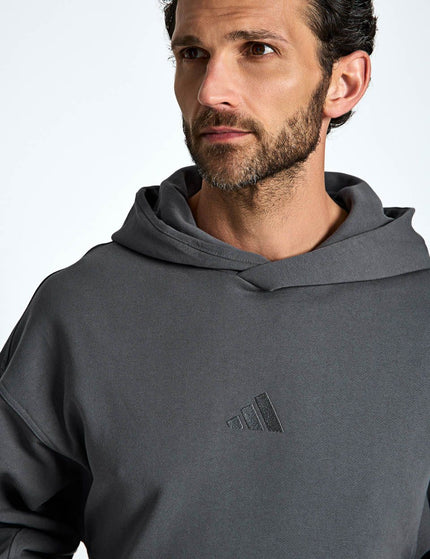adidas KIT Small Logo Hoodie - Grey Fiveimages3- The Sports Edit