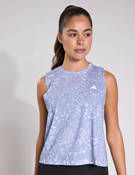 adidas Own the Run CLIMACOOL 3-Stripes Tank Top - Dash Grey/Violet Toneimages1- The Sports Edit