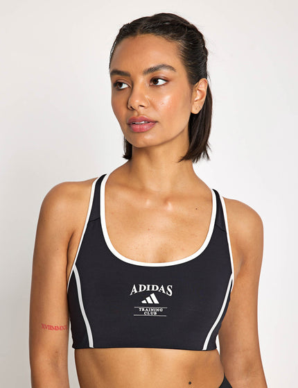 adidas Powerimpact Medium Support Heritage Bra - Black/Chalk Whiteimages1- The Sports Edit