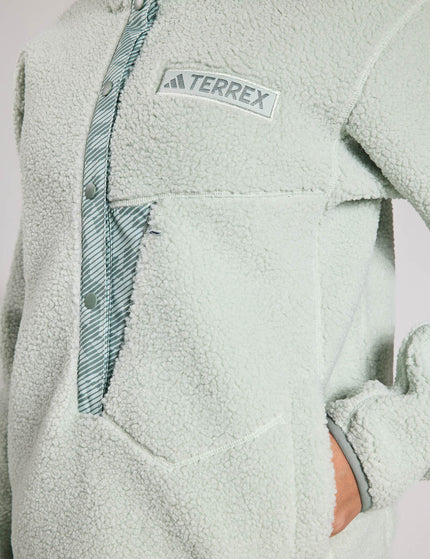 adidas Terrex Xploric High Pile Fleece Pullover Sweatshirt - Linen Greenimages6- The Sports Edit