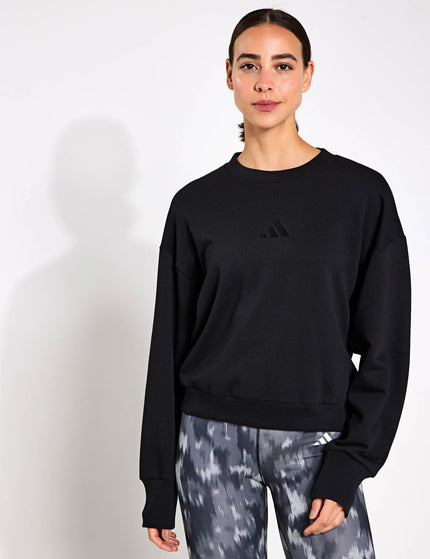 adidas ALL SZN Fleece Loose Sweatshirt - Blackimages1- The Sports Edit