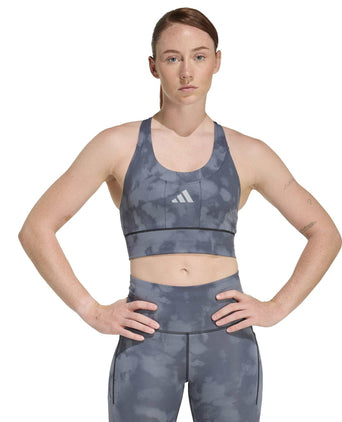 adi365 Running Pocket Graphic Medium Support Bra - Black