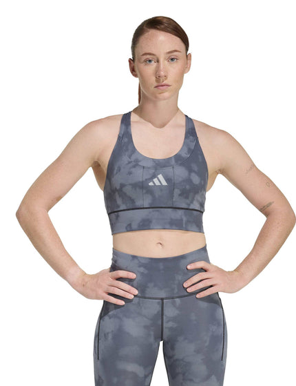 adidas adi365 Running Pocket Graphic Medium Support Bra - Blackimages1- The Sports Edit
