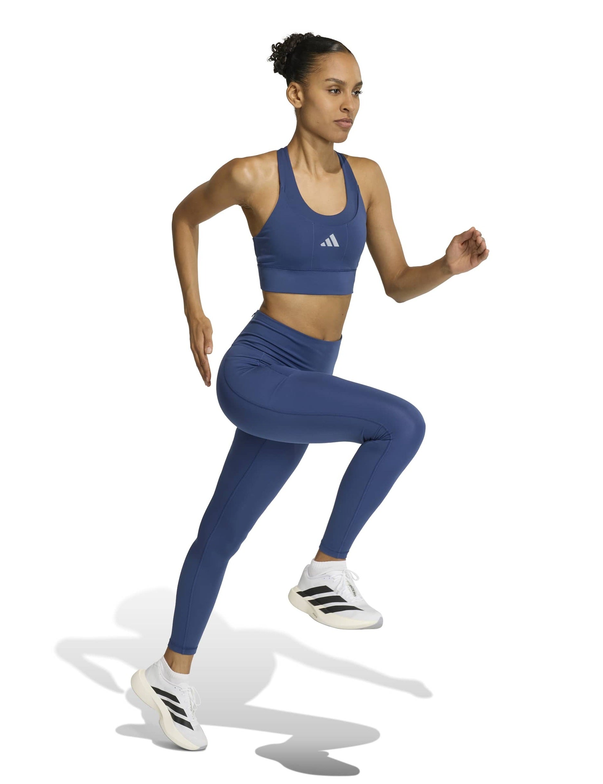 adidas | adi365 Running Pocket Medium Bra - Indigo | The Sports Edit