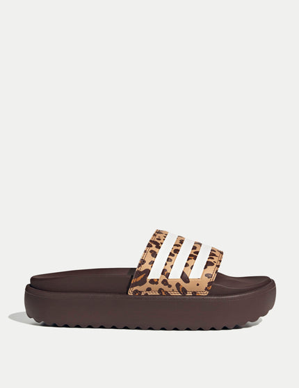 adidas Adilette Platform Slides - Shadow Brown/Cloud White/Magic Beigeimages1- The Sports Edit