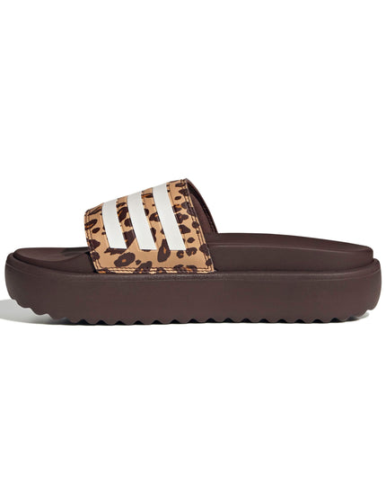 adidas Adilette Platform Slides - Shadow Brown/Cloud White/Magic Beigeimages4- The Sports Edit