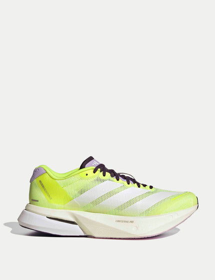adidas Adizero Boston 13 Shoes - Solar Yellow/Cloud White/Powder Plumimages1- The Sports Edit