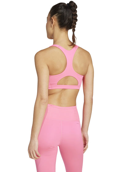 adidas Adizero Essentials Run Medium Support Bra - Lucid Pinkimages2- The Sports Edit