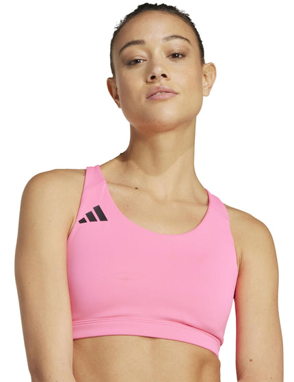 adidas Adizero Essentials Run Medium Support Bra - Lucid Pinkimages3- The Sports Edit