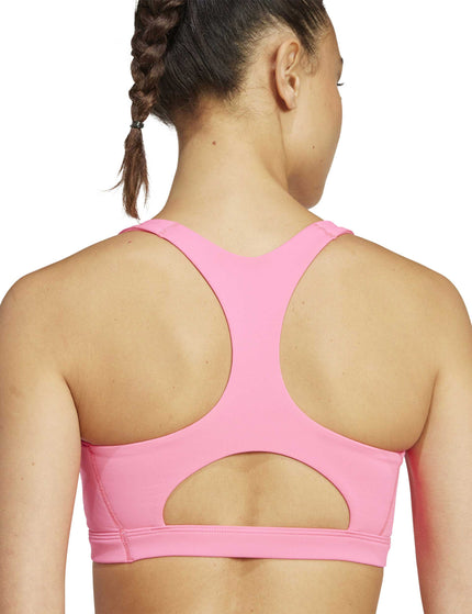 adidas Adizero Essentials Run Medium Support Bra - Lucid Pinkimages4- The Sports Edit