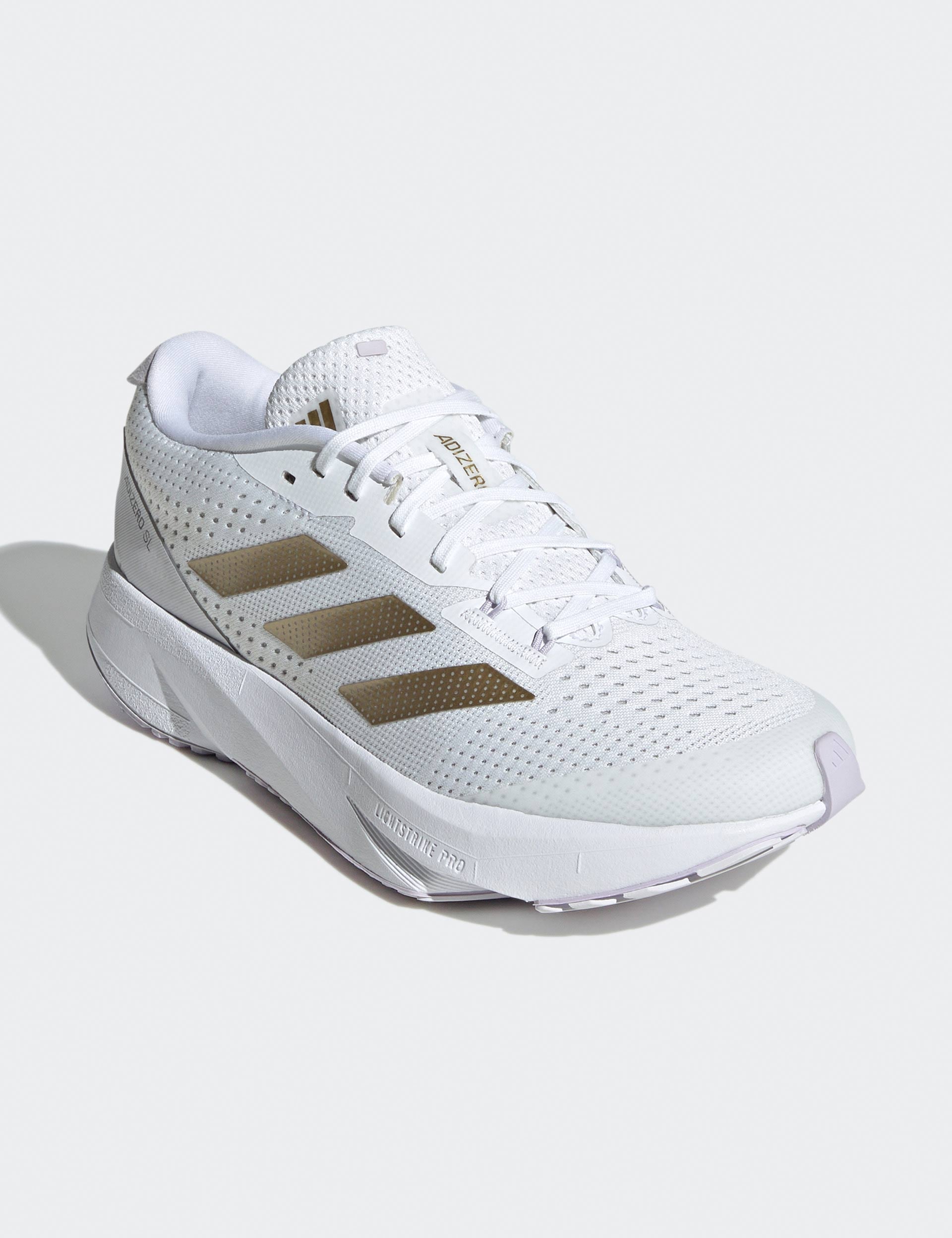 Adizero white hot sale and gold