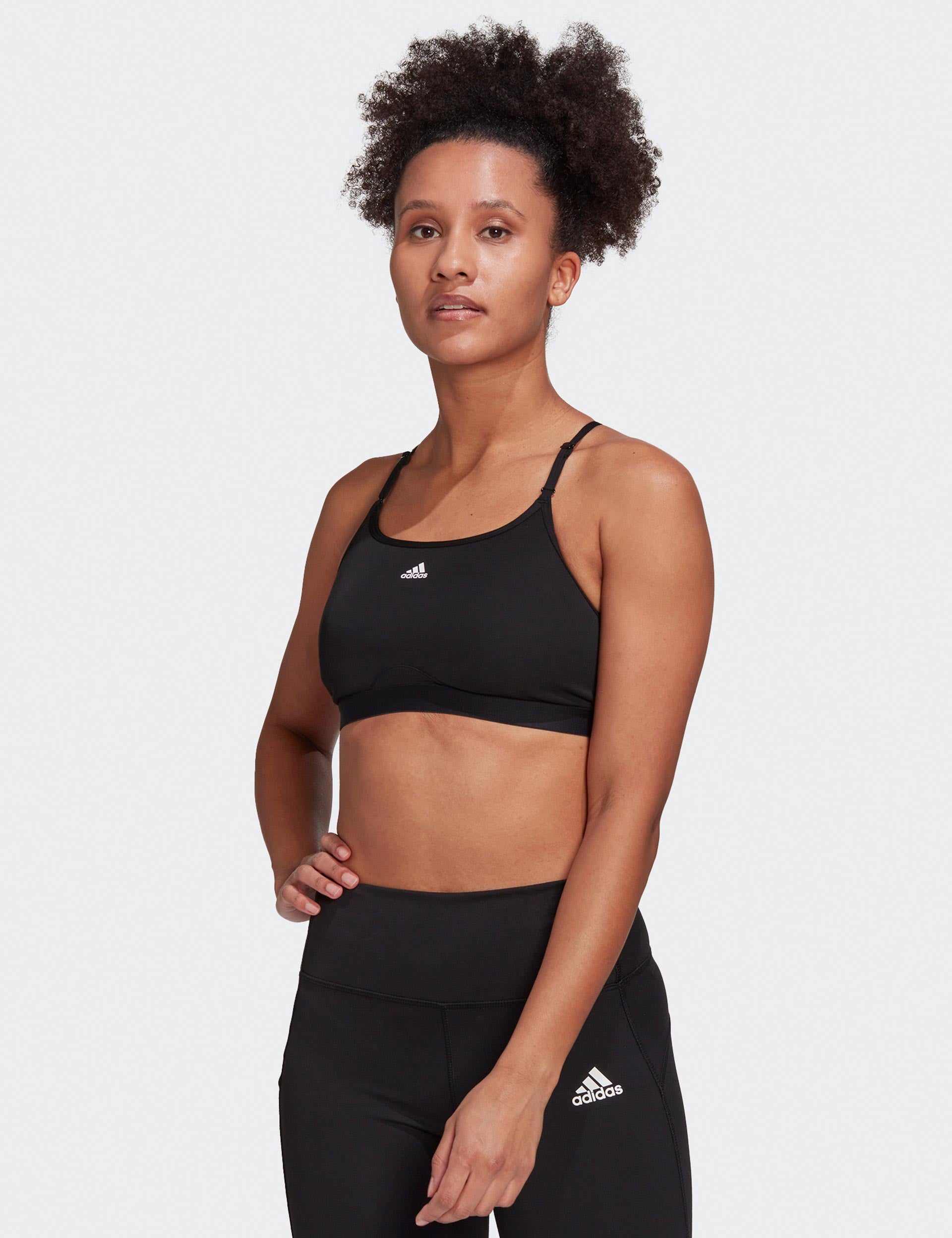 Buy Adidas Aeroreact Training Light-Support Floral Print Sport bra (HZ1530)  black from £33.00 (Today) – Best Deals on