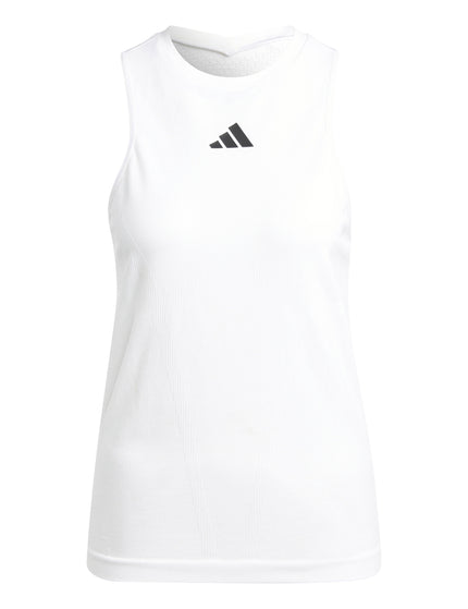 Adidas AEROREADY Pro Seamless Tennis Tank Top - Whiteimages8- The Sports Edit