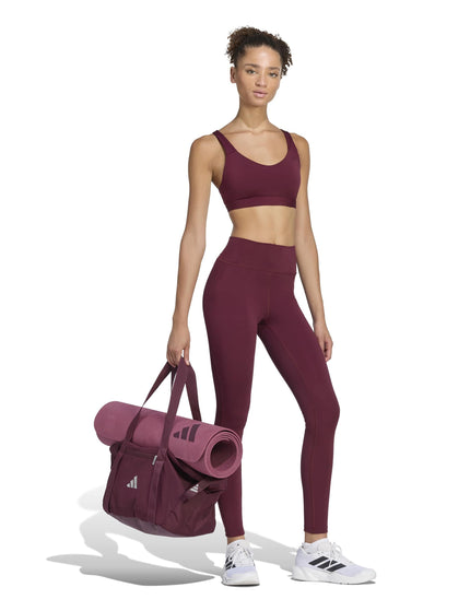 adidas All Me Essentials Full-Length Leggings - Maroonimages6- The Sports Edit