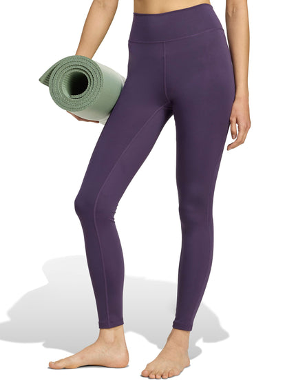 adidas All Me Essentials Full-Length Leggings - Aurora Plumimages1- The Sports Edit