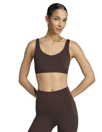 adidas All Me Essentials Medium Support Bra - Aurora Coffeeimages1- The Sports Edit
