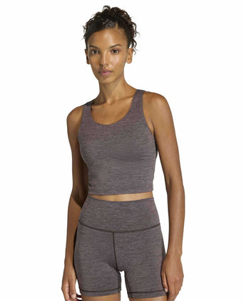 All Me Medium Support Bra Tank Top - Aurora Coffee Melange