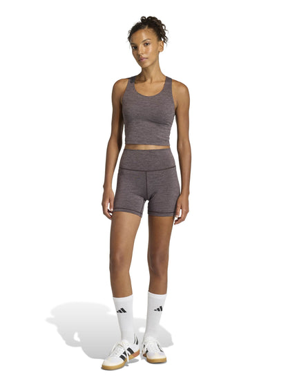 adidas All Me Medium Support Bra Tank Top - Aurora Coffee Melangeimages5- The Sports Edit