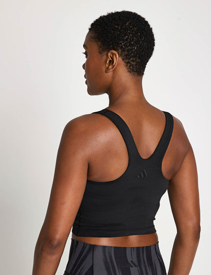 adidas All Me Medium Support Bra Tank Top - Blackimages2- The Sports Edit