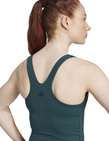 adidas All Me Medium Support Bra Tank Top - Aurora Ivyimages4- The Sports Edit