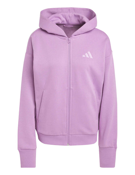 adidas ALL SZN Fleece Full-Zip Hoodie - Preloved Purpleimages8- The Sports Edit