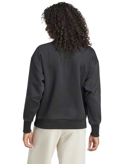 adidas ALL SZN Fleece Loose Quarter-Zip Sweatshirt - Blackimages2- The Sports Edit