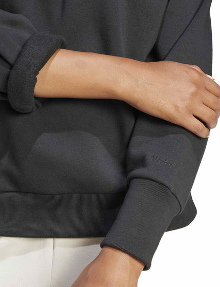 adidas ALL SZN Fleece Loose Quarter-Zip Sweatshirt - Blackimages4- The Sports Edit