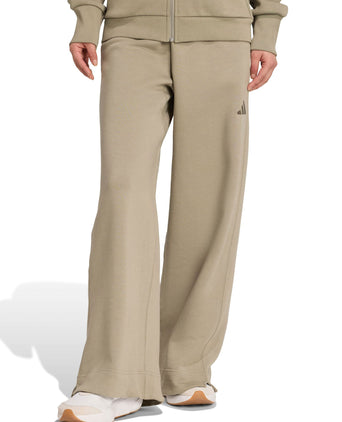 ALL SZN Fleece Loose Wide-Leg Pants - Silver Pebble