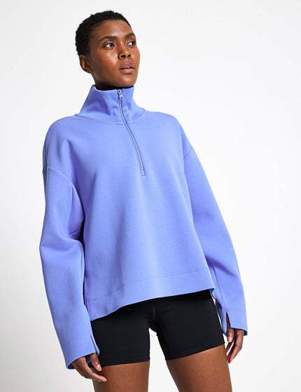 adidas ALL SZN Soft Lux Quarter-Zip - Blue Fusionimages1- The Sports Edit