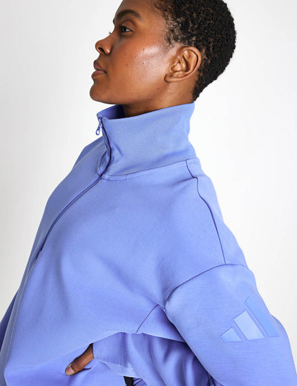 adidas ALL SZN Soft Lux Quarter-Zip - Blue Fusionimages3- The Sports Edit