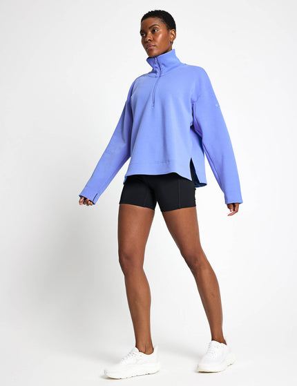 adidas ALL SZN Soft Lux Quarter-Zip - Blue Fusionimages4- The Sports Edit