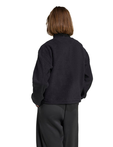 adidas City Tech High Pile Fleece Half-Zip Jacket - Blackimages2- The Sports Edit