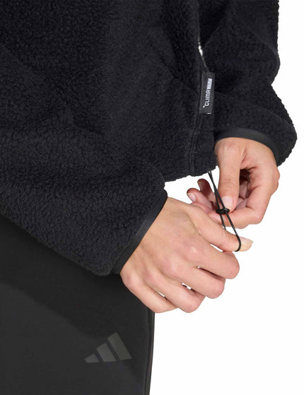 adidas City Tech High Pile Fleece Half-Zip Jacket - Blackimages4- The Sports Edit