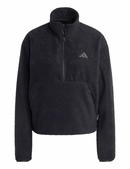 adidas City Tech High Pile Fleece Half-Zip Jacket - Blackimages6- The Sports Edit