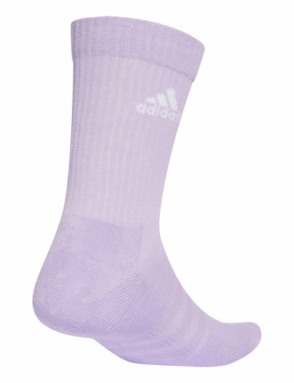 adidas Cushioned Crew Socks 3 Pairs - Powder Plum/White/Halo Mintimages3- The Sports Edit