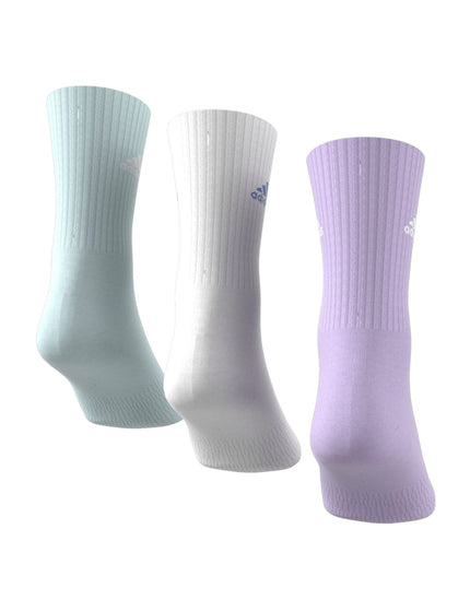 adidas Cushioned Crew Socks 3 Pairs - Powder Plum/White/Halo Mintimages6- The Sports Edit