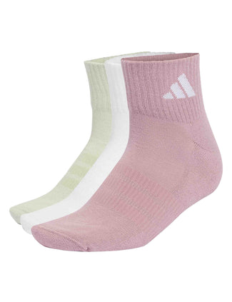 Cushioned Sportswear Ankle Socks 3 Pair Pack - Magic Mauve/White/Halo Green