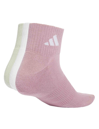 Cushioned Sportswear Ankle Socks 3 Pair Pack - Magic Mauve/White/Halo Green