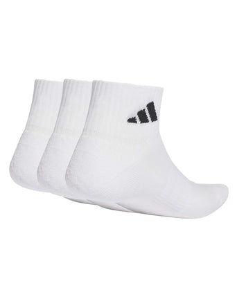 Cushioned Sportswear Ankle Socks 3 Pair Pack - White/Black