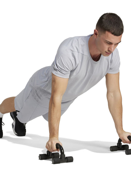 adidas Designed 4 Training 3-Stripes Tee - Halo Silverimages3- The Sports Edit