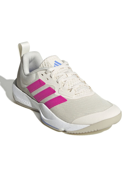 adidas Dropset 3 Strength Training Shoes - Chalk White/Shock Pink/Blue Fusionimages2- The Sports Edit