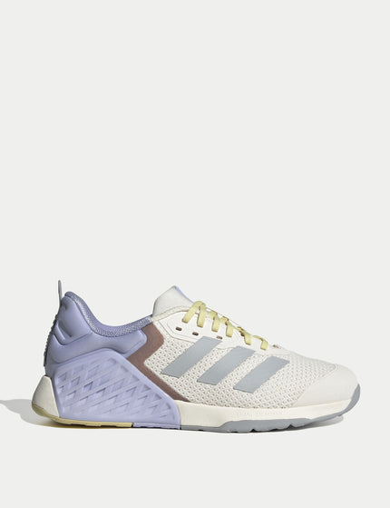 adidas Dropset 3 Strength Training Shoes - Chalk White/Halo Silver/Violet Toneimages1- The Sports Edit