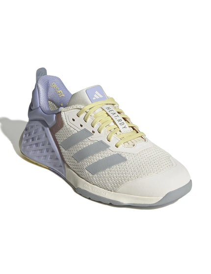 adidas Dropset 3 Strength Training Shoes - Chalk White/Halo Silver/Violet Toneimages2- The Sports Edit