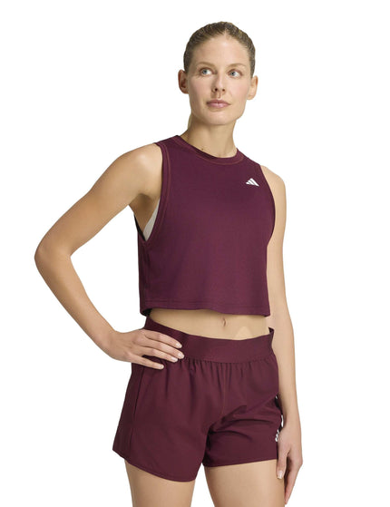 adidas Train Essentials Boxy Workout Tank Top - Maroonimages1- The Sports Edit