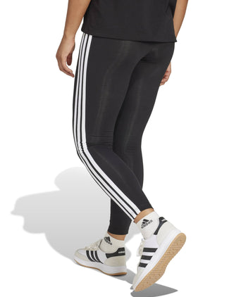 Essentials 3-Stripes Cotton Leggings - Black/White