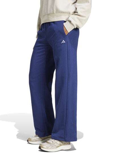 adidas Essentials Small Logo Feel Cozy Open-Hem Joggers - Dark Blue/Whiteimages1- The Sports Edit