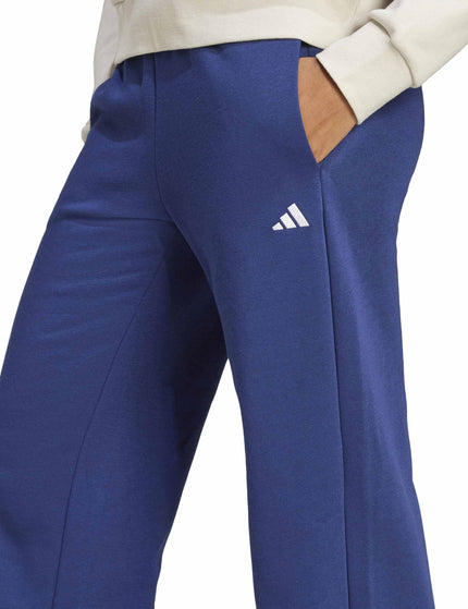 adidas Essentials Small Logo Feel Cozy Open-Hem Joggers - Dark Blue/Whiteimages3- The Sports Edit