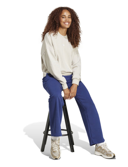 adidas Essentials Small Logo Feel Cozy Open-Hem Joggers - Dark Blue/Whiteimages5- The Sports Edit