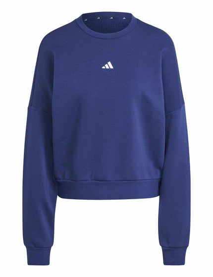 adidas Essentials Small Logo Feelcozy Sweatshirt - Dark Blue/Whiteimages6- The Sports Edit